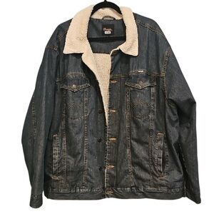 🍄 Wrangler Denim Sherpa Jacket with Fleece Lining, Size XXL